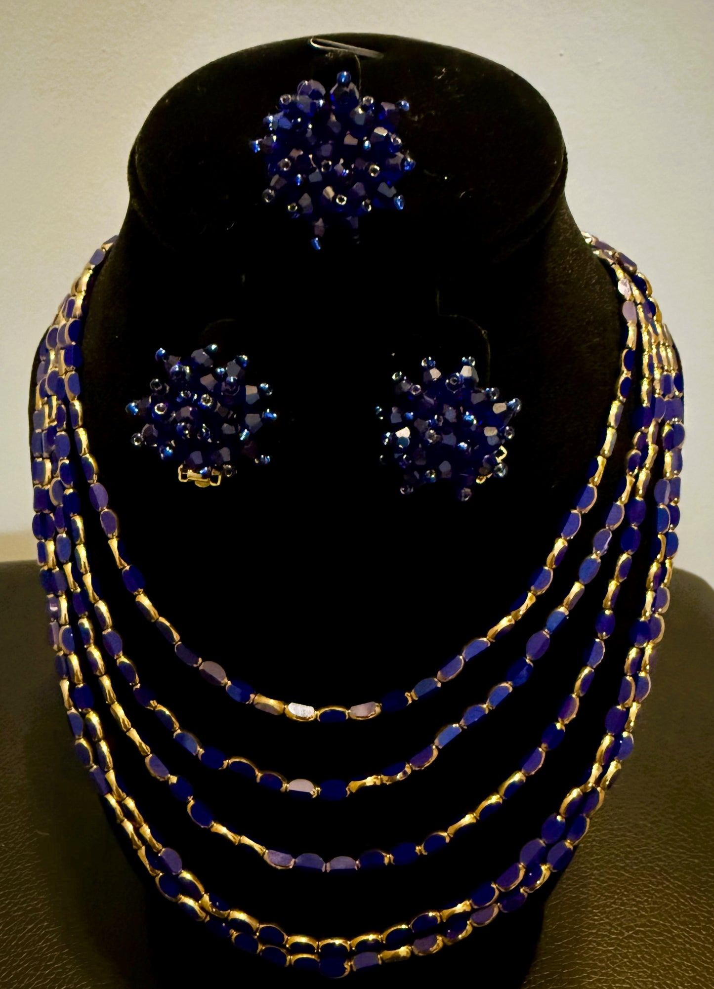 Handmade Purple Beaded Jewelry Set – Nepali Artisan Necklace, Earrings & Ring