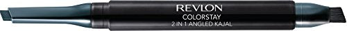 Revlon Pencil Eyeliner, ColorStay 2-in-1 Eye Makeup,Waterproof, Longwearing with Smudge Brush, Angled Kajal Eyeliner, 101 Onyx, 0.01 Oz