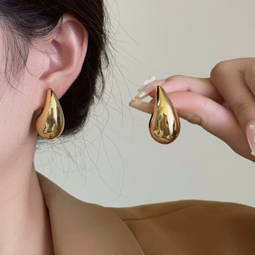 French Golden Drop Earrings For Women