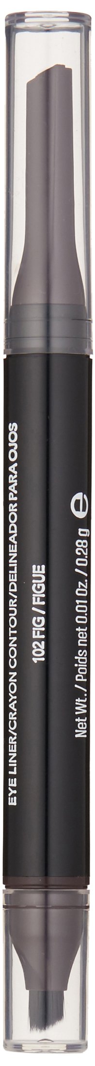 Revlon Pencil Eyeliner, ColorStay 2-in-1 Eye Makeup,Waterproof, Longwearing with Smudge Brush, Angled Kajal Eyeliner, 101 Onyx, 0.01 Oz