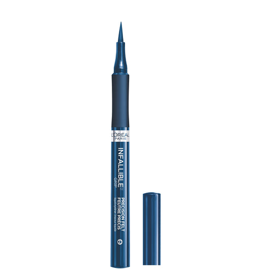 L'Oreal Paris Cosmetics Makeup Infallible Grip Precision Felt Eyeliner, Smudge Resistant, Long Lasting Waterproof Eyeliner, Grey, Grey, 0.03 fl oz