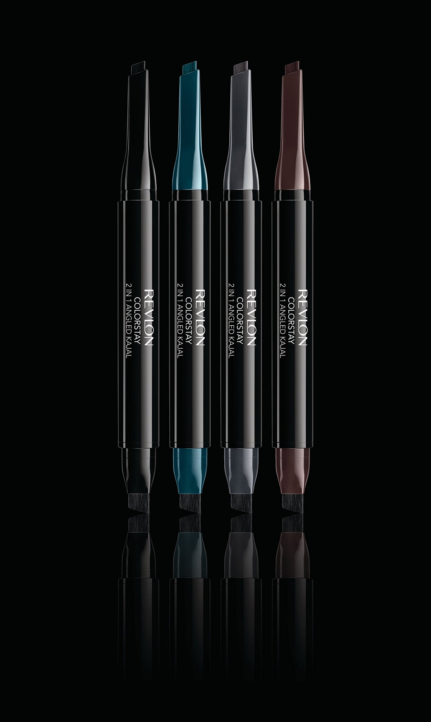 Revlon Pencil Eyeliner, ColorStay 2-in-1 Eye Makeup,Waterproof, Longwearing with Smudge Brush, Angled Kajal Eyeliner, 101 Onyx, 0.01 Oz