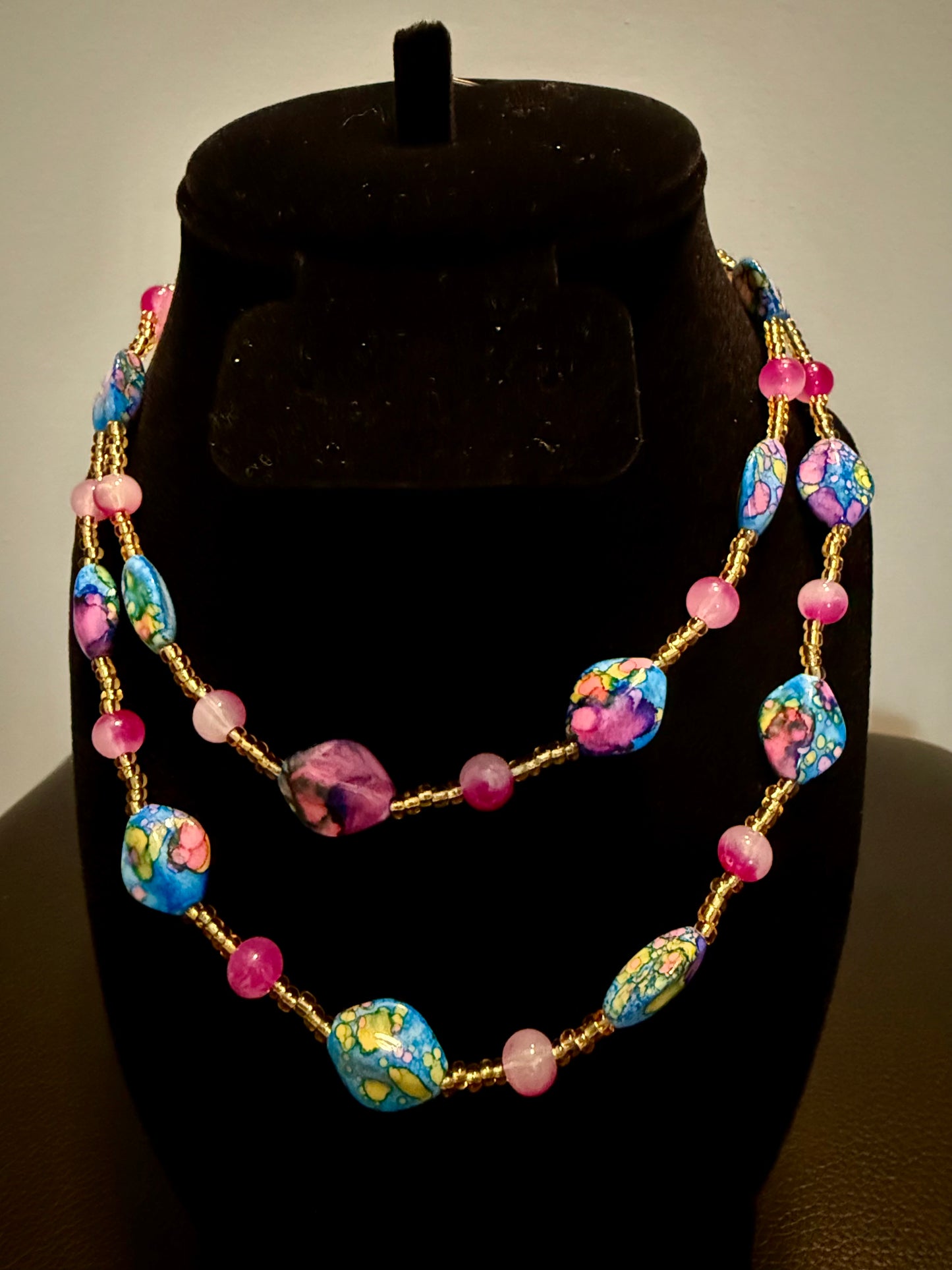 Vibrant Handmade Beaded Necklace – Nepali Artisan Jewelry