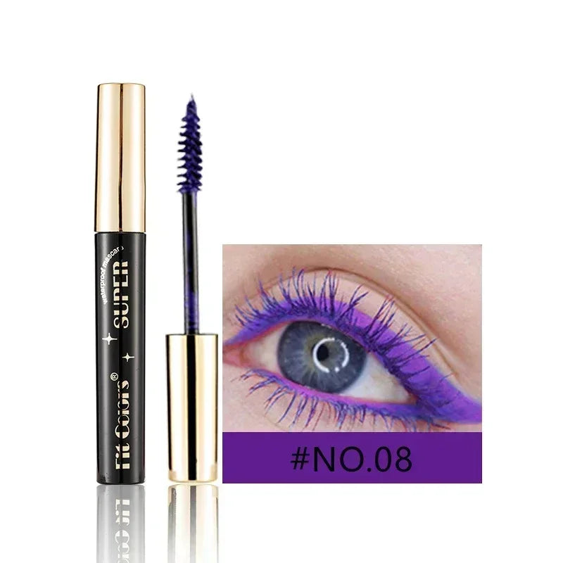 5D Silk Fiber Mascara Lash Color Mascara Waterproof 14 Colors 3D Mascara Eyelash Extension Thick Lengthening Eye Lashes Cosmetic