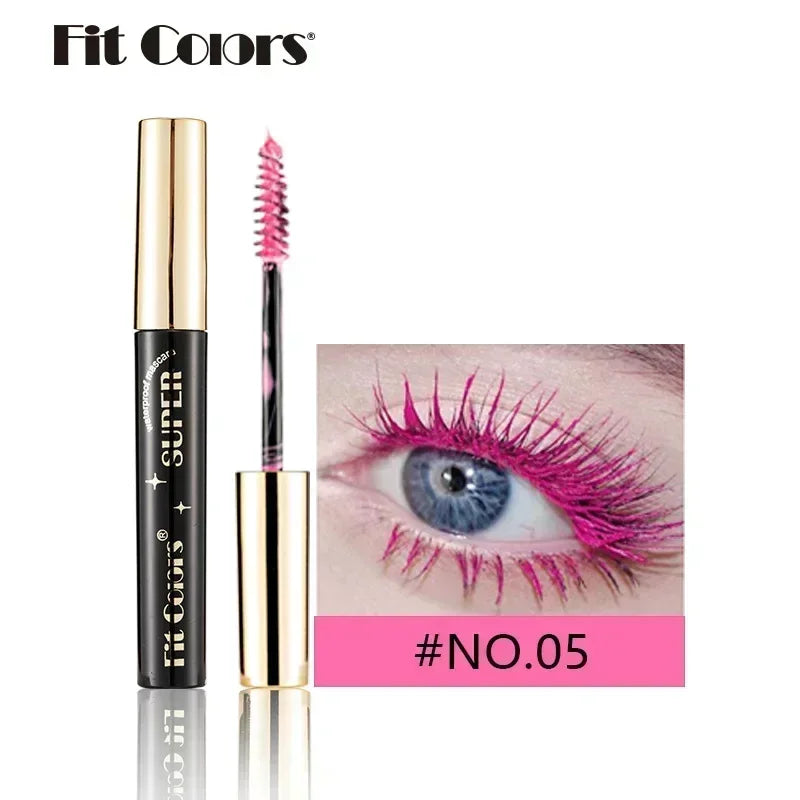 5D Silk Fiber Mascara Lash Color Mascara Waterproof 14 Colors 3D Mascara Eyelash Extension Thick Lengthening Eye Lashes Cosmetic