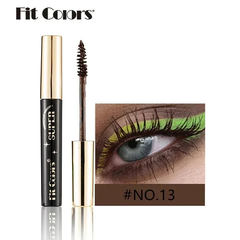 5D Silk Fiber Mascara Lash Color Mascara Waterproof 14 Colors 3D Mascara Eyelash Extension Thick Lengthening Eye Lashes Cosmetic