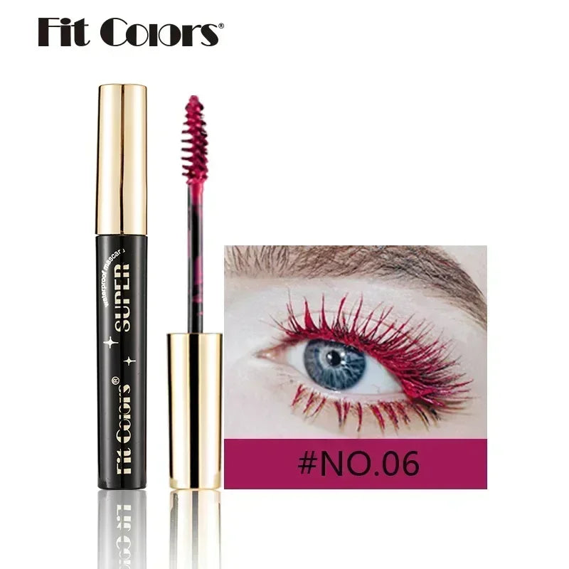 5D Silk Fiber Mascara Lash Color Mascara Waterproof 14 Colors 3D Mascara Eyelash Extension Thick Lengthening Eye Lashes Cosmetic